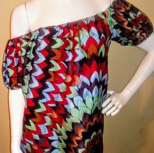 Off shoulder handsewn chic top